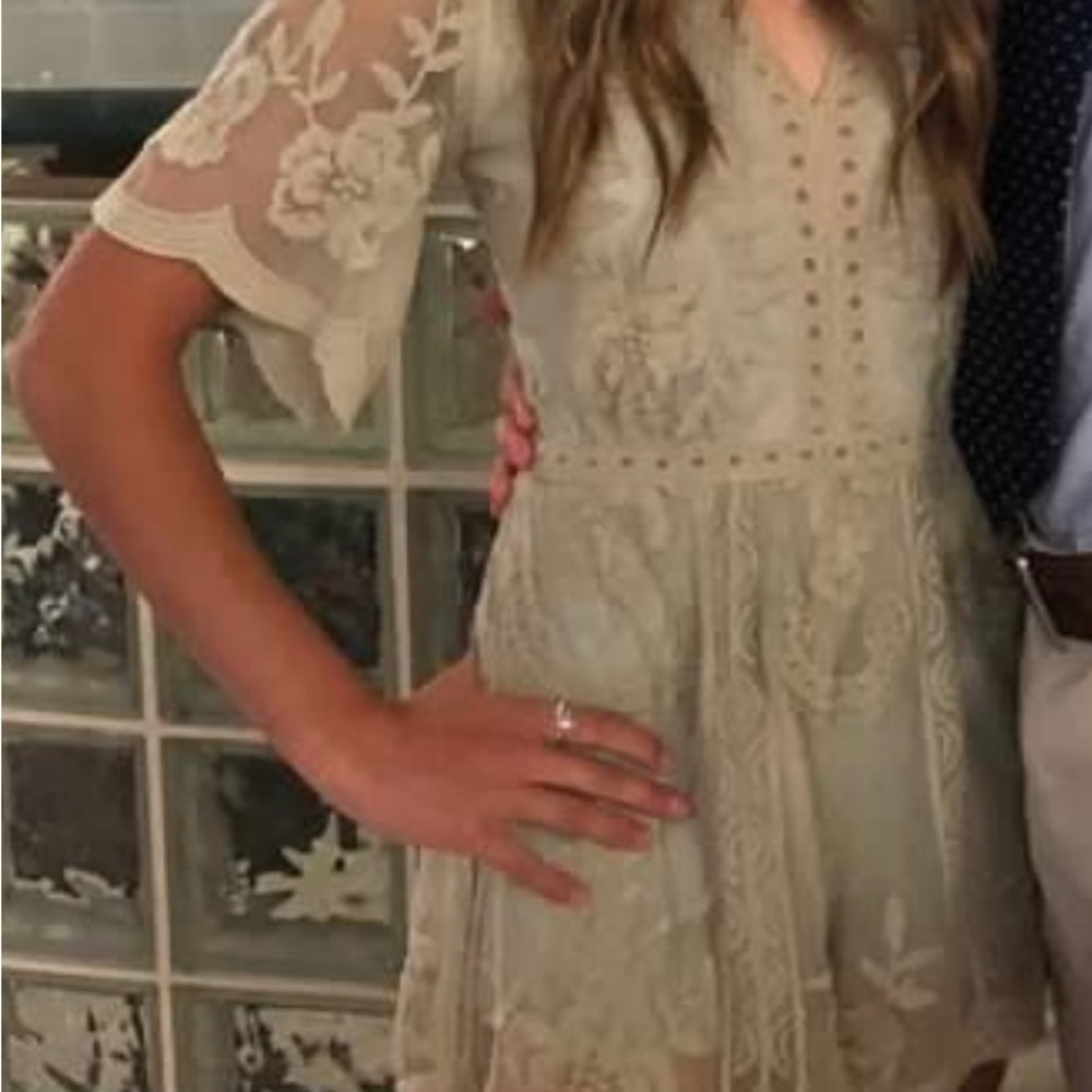 Sage Green Lace Romper